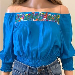 Boho Mexican top With san Antonino Silk Em…